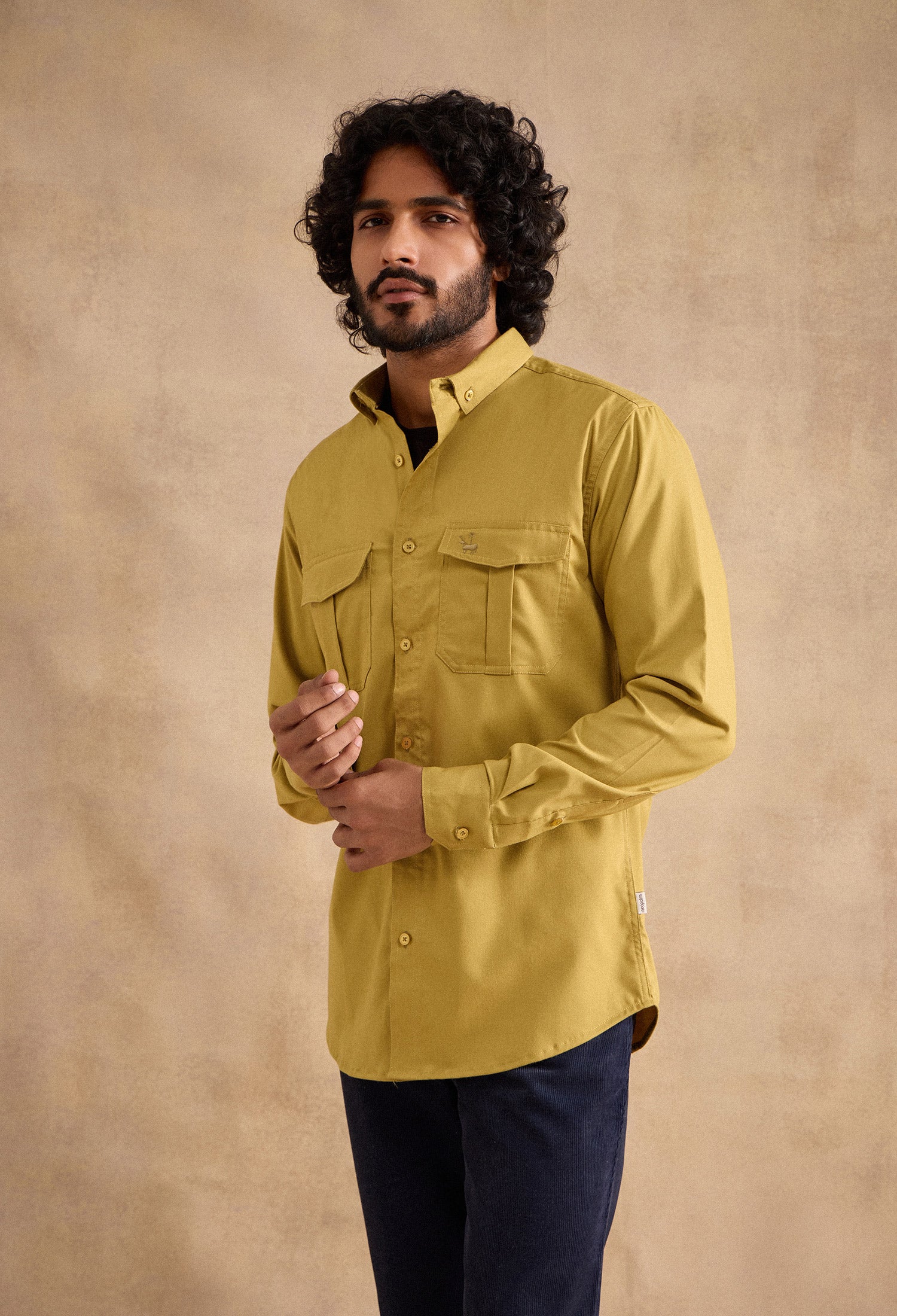 Charlie Shirt - Mustard Green
