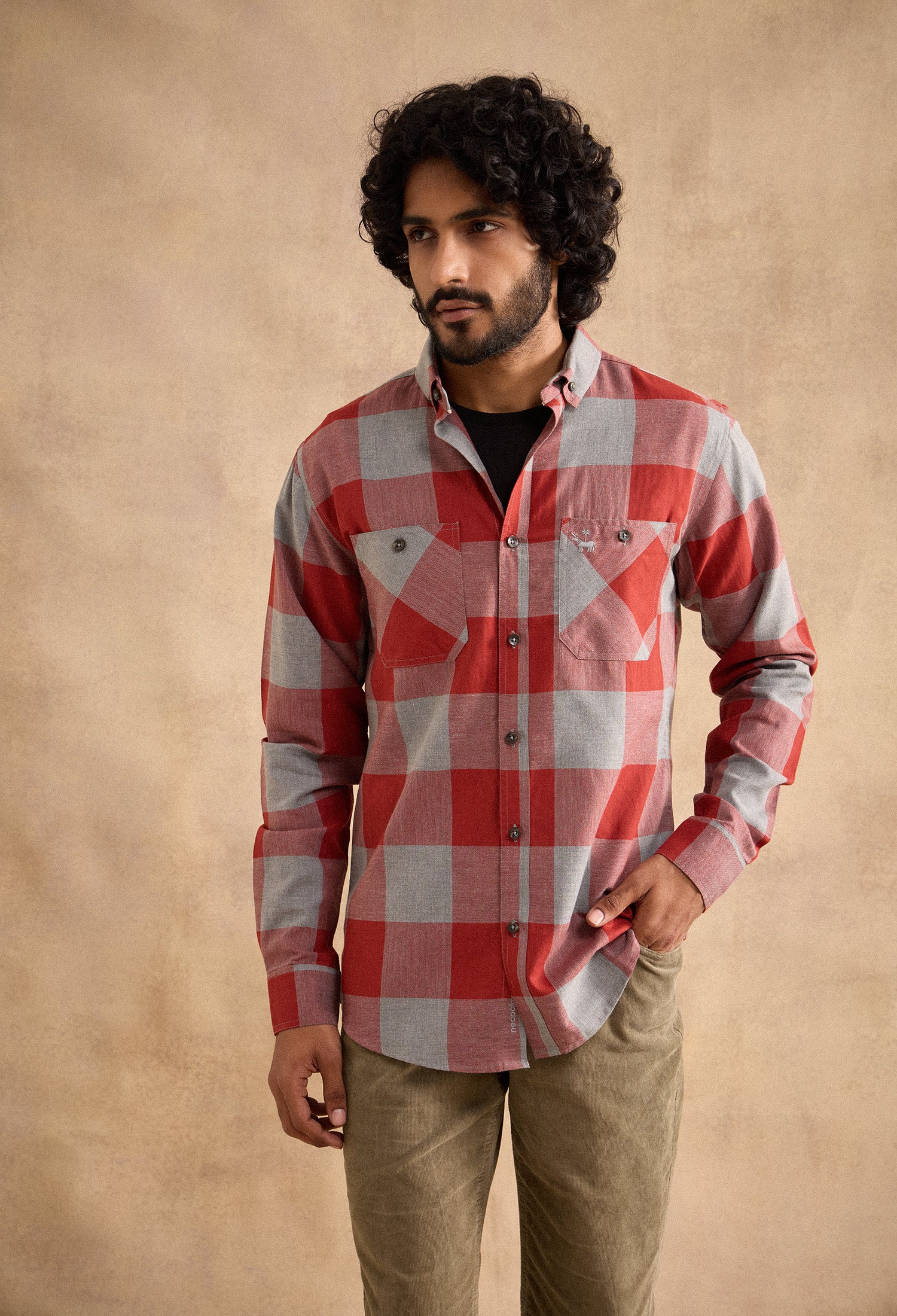 Moore Shirt - Maroon and Grey