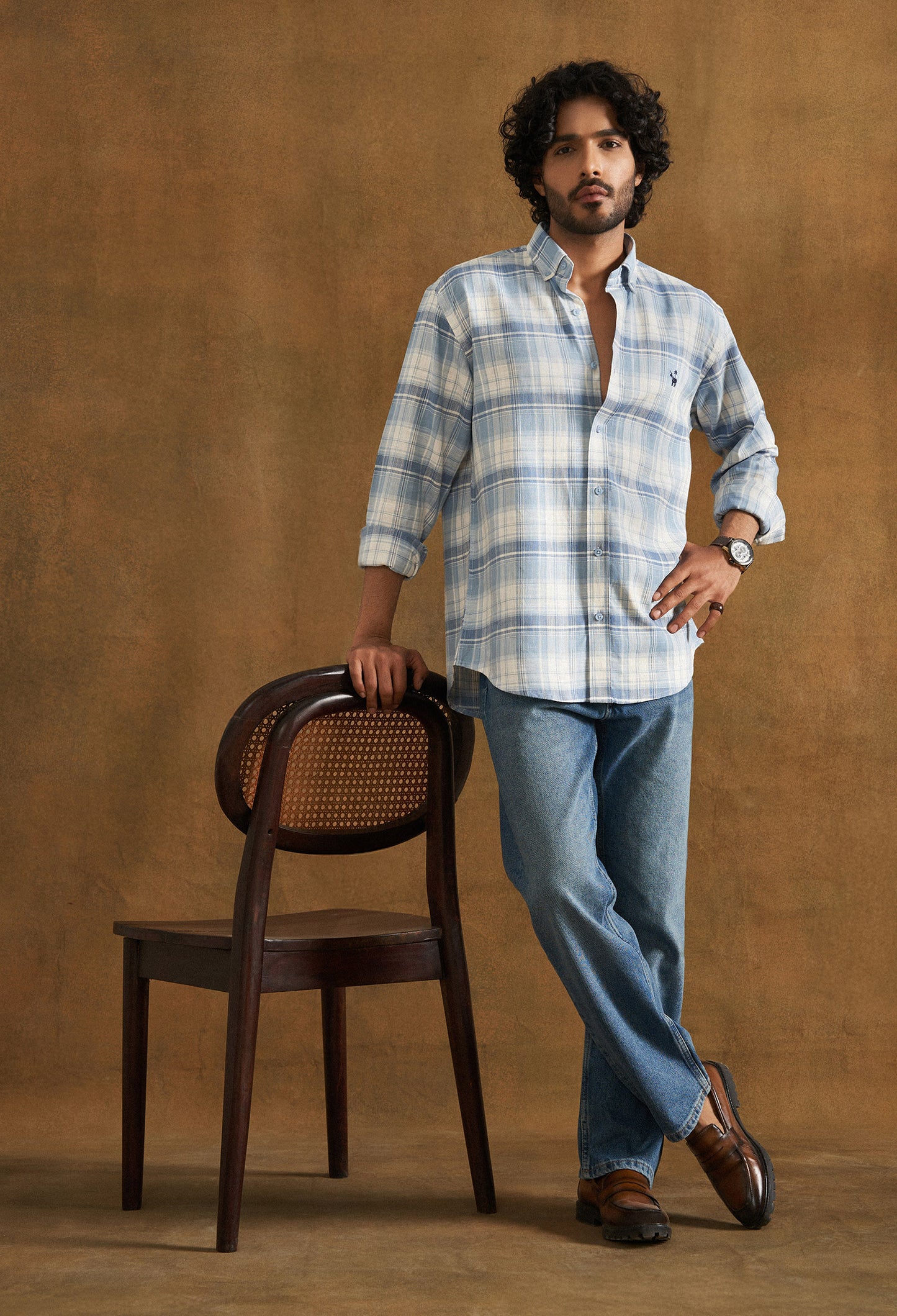 Zen Blue Cotton Shirt
