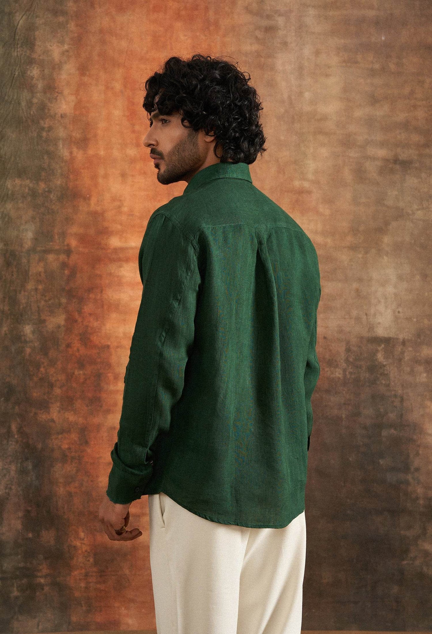 Vata Green Linen Shirt - neopalms