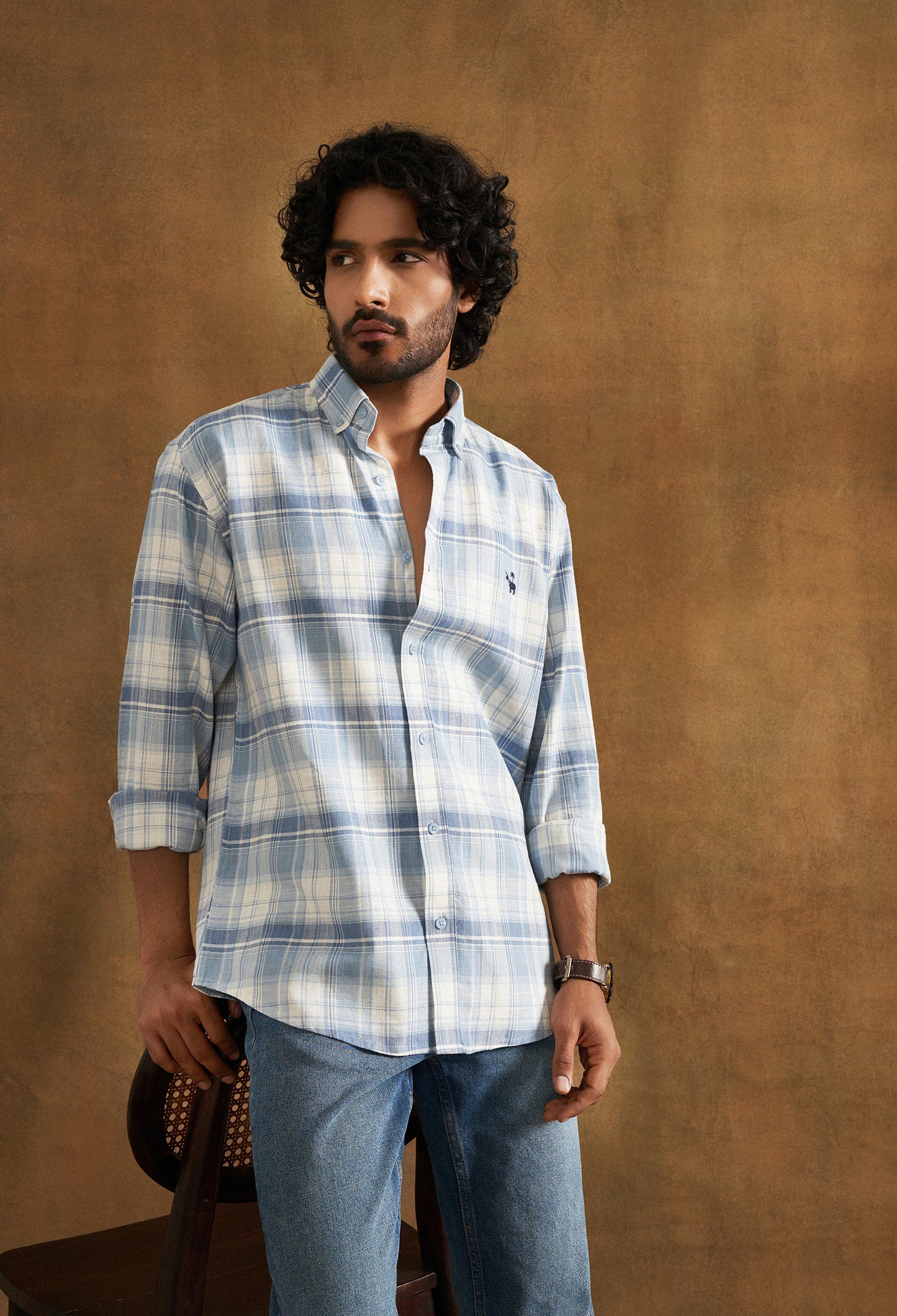 Zen Blue Cotton Shirt