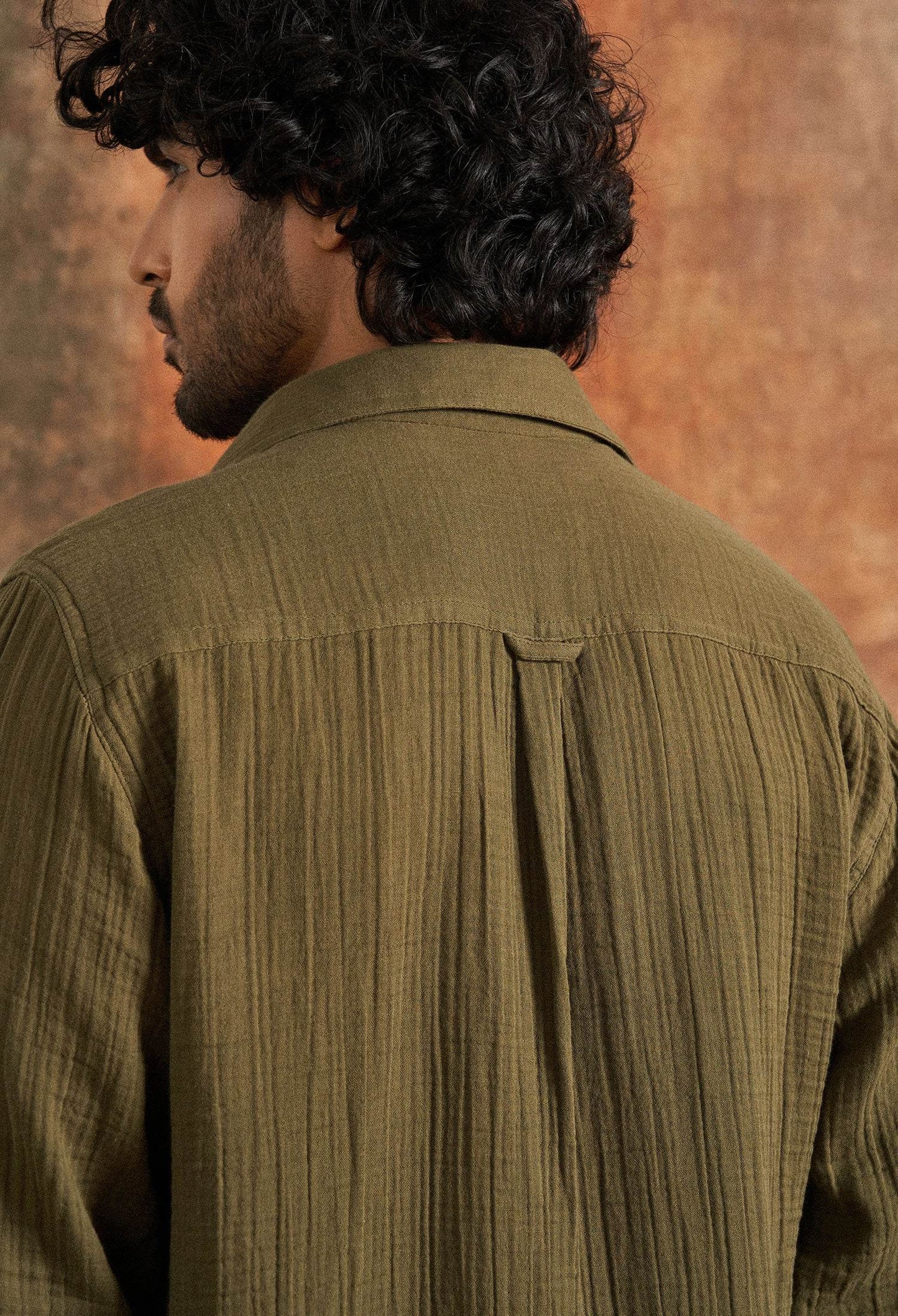 Bodhi Green Cotton Gauze Shirt - neopalms
