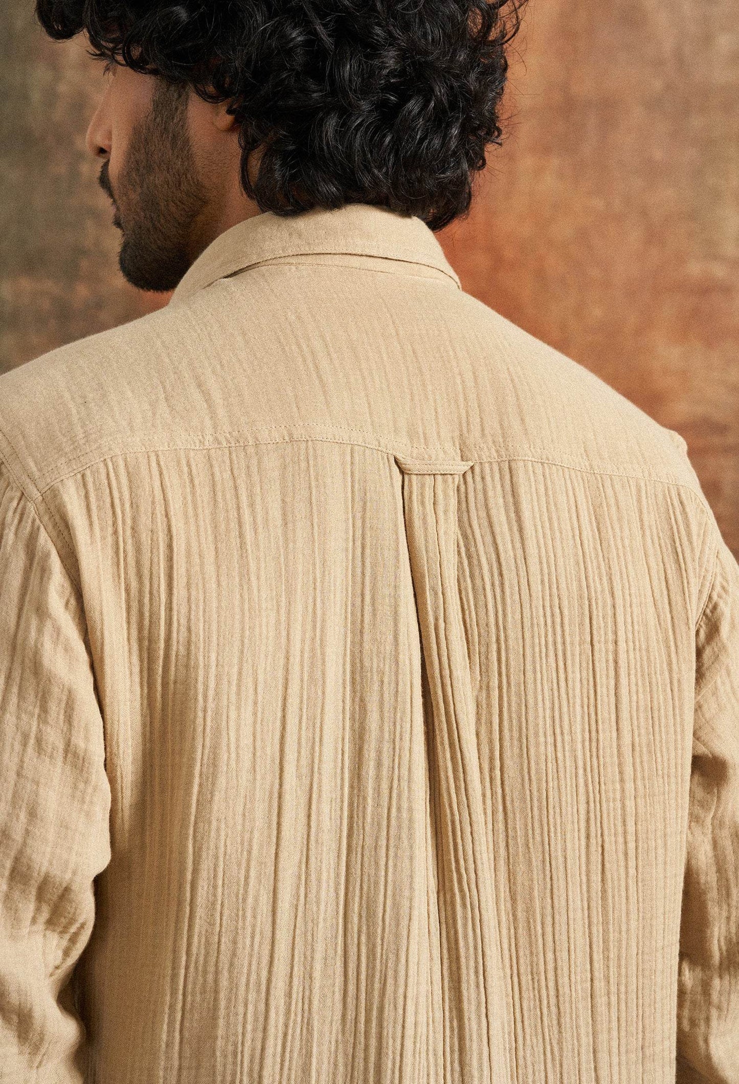 Harappan Sand Cotton Gauze Shirt - neopalms