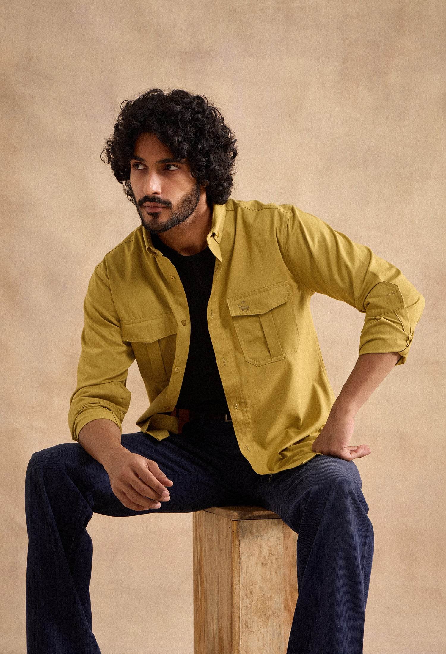 Charlie Shirt - Mustard Green - neopalms