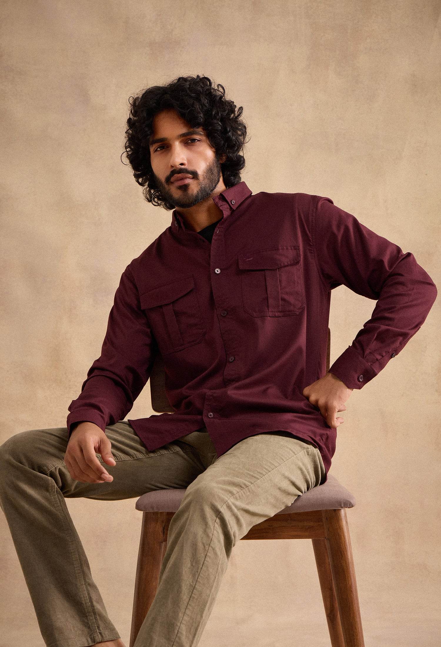Charlie Shirt - Burgundy - neopalms