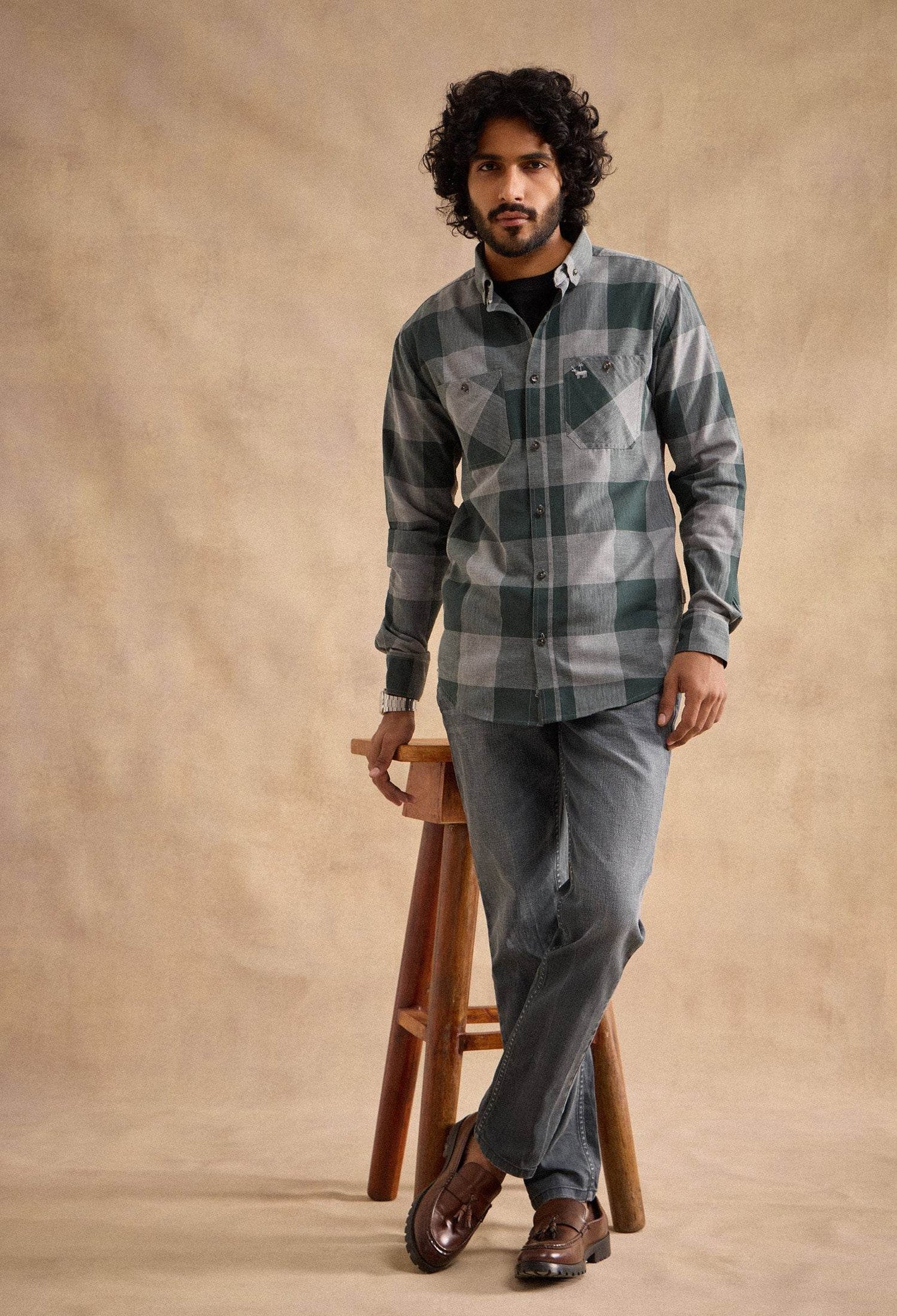Moore Shirt - Green and Grey - neopalms