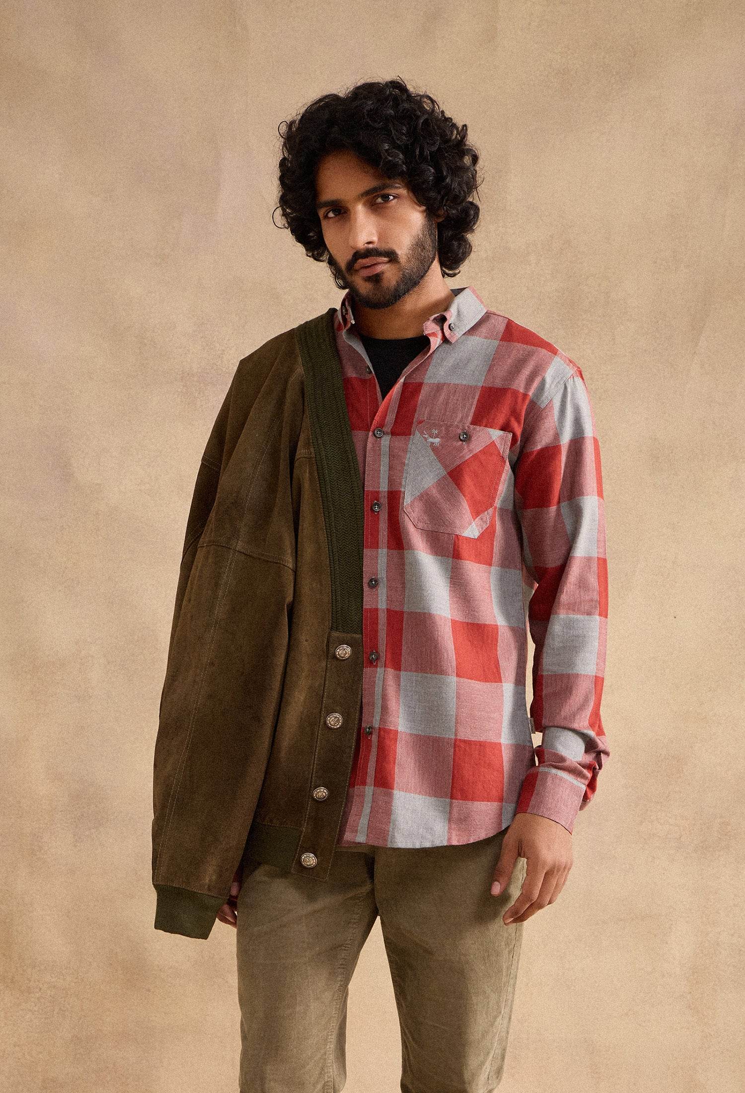 Moore Shirt - Maroon and Grey - neopalms