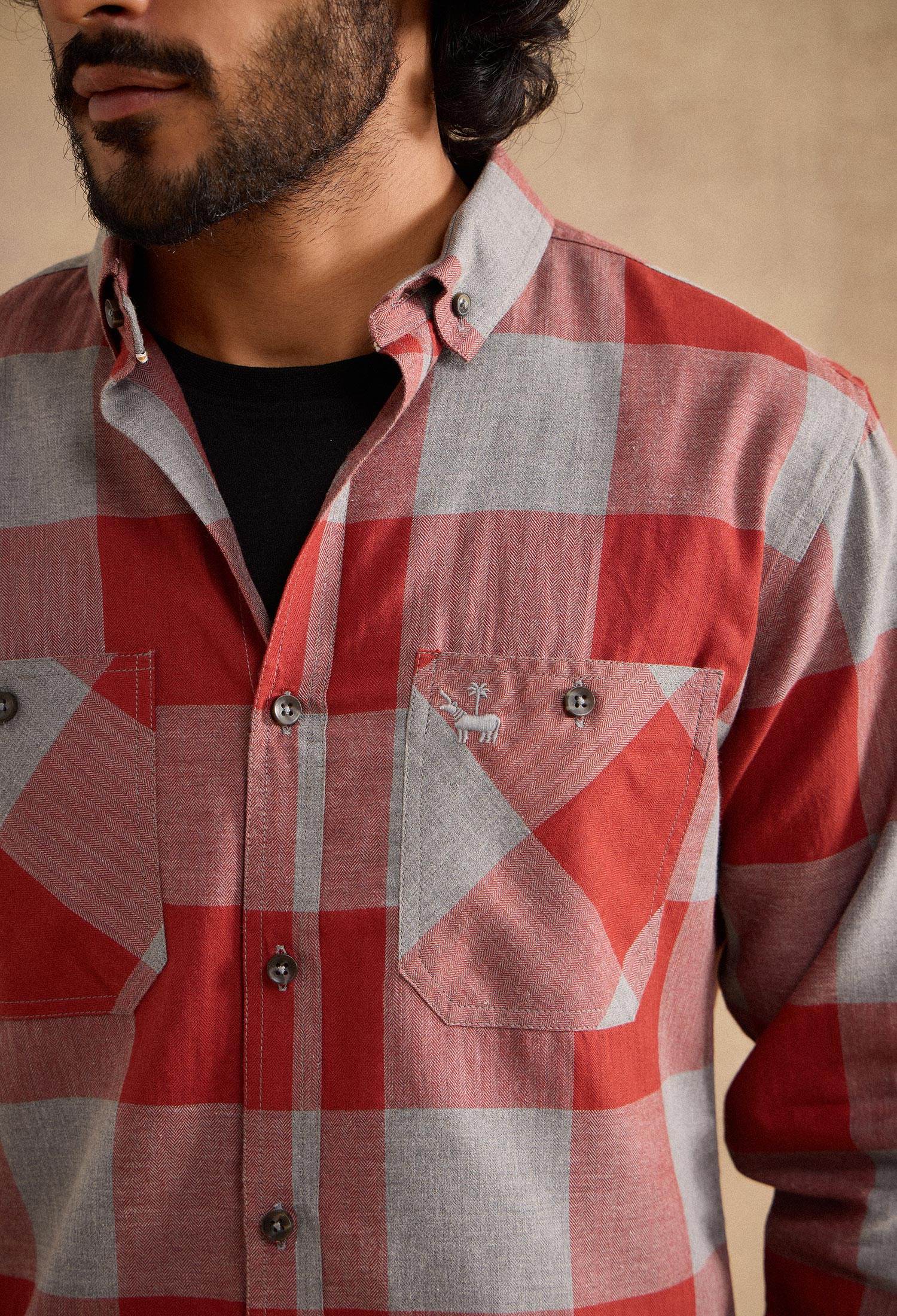Moore Shirt - Maroon and Grey - neopalms