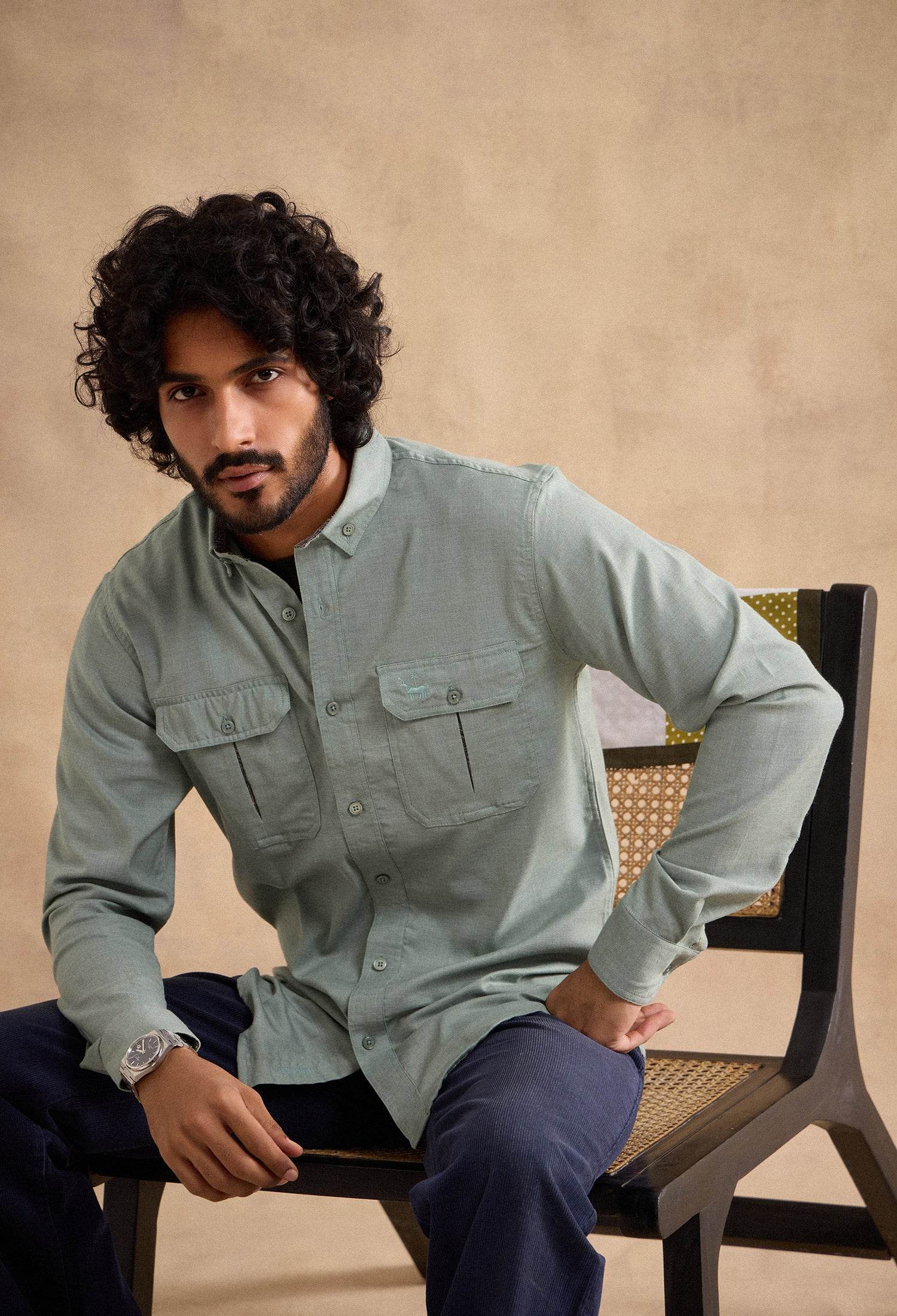 Alpine Shirt - Dusty Green - neopalms
