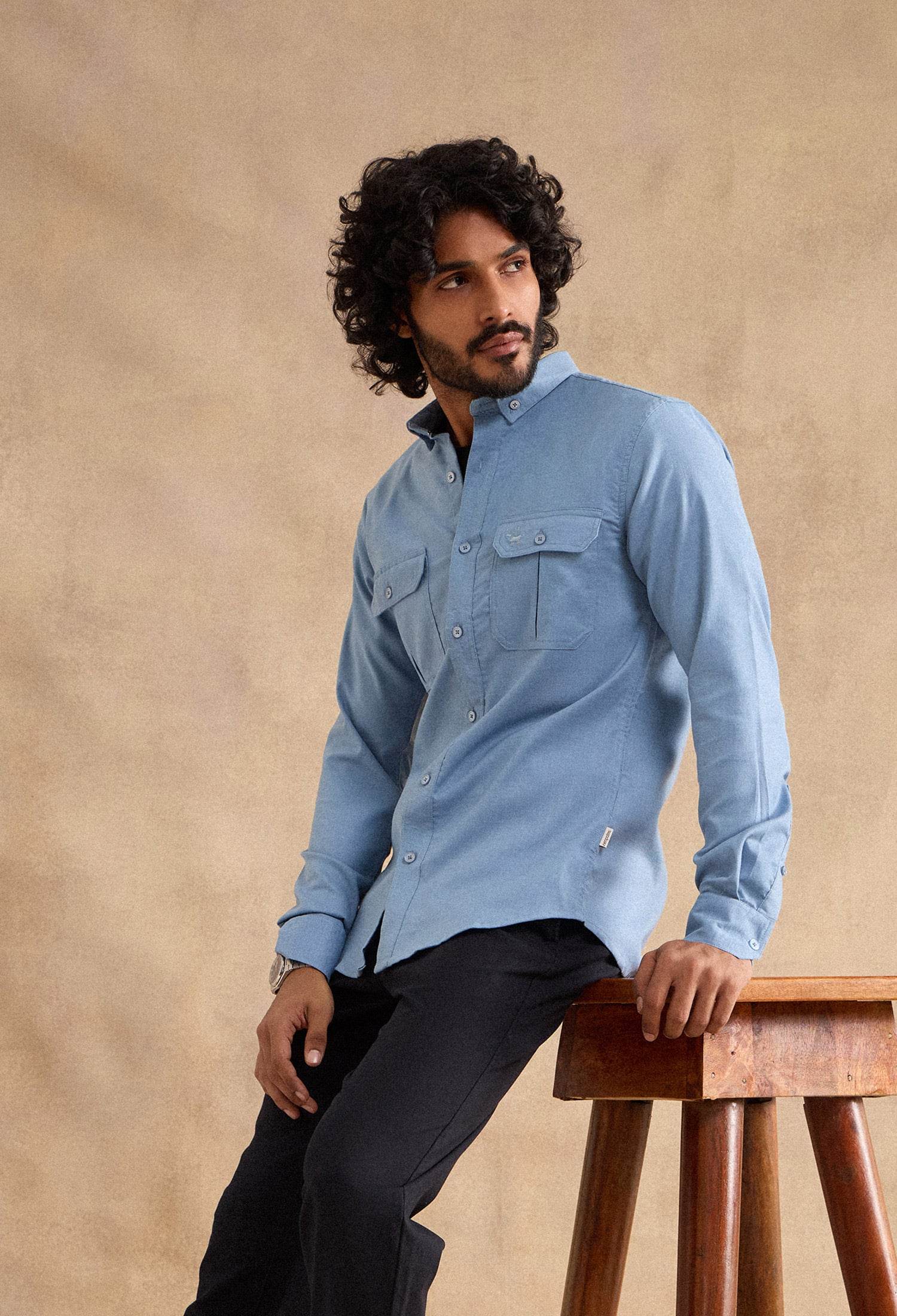 Alpine Shirt - Airforce Blue - neopalms