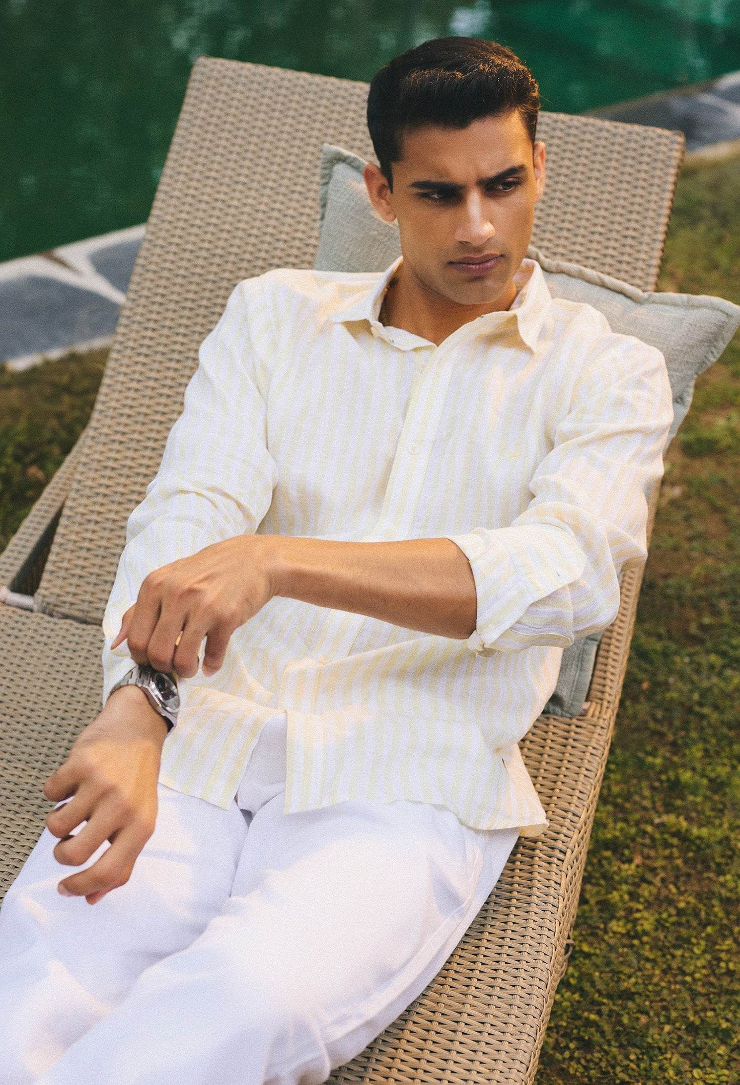 Crest 100% Linen Shirt - neopalms
