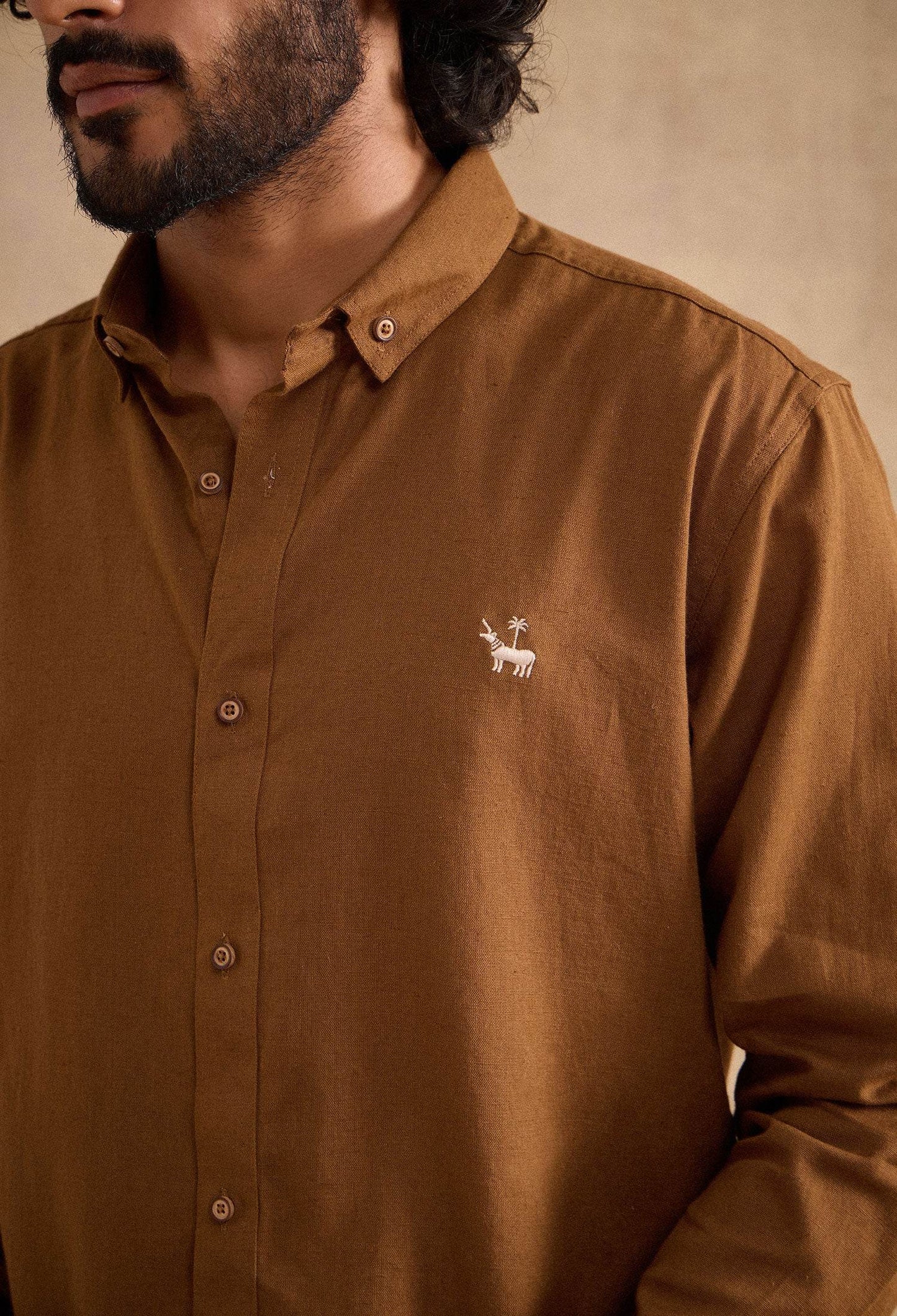 Alden Shirt - Brown - neopalms