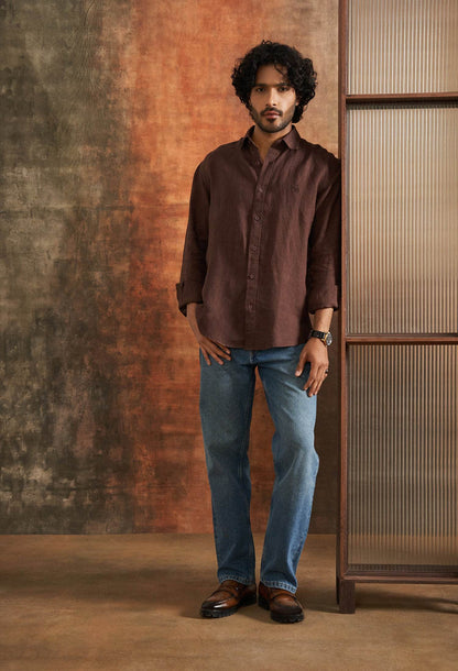 Jasper Stone Linen Shirt - neopalms
