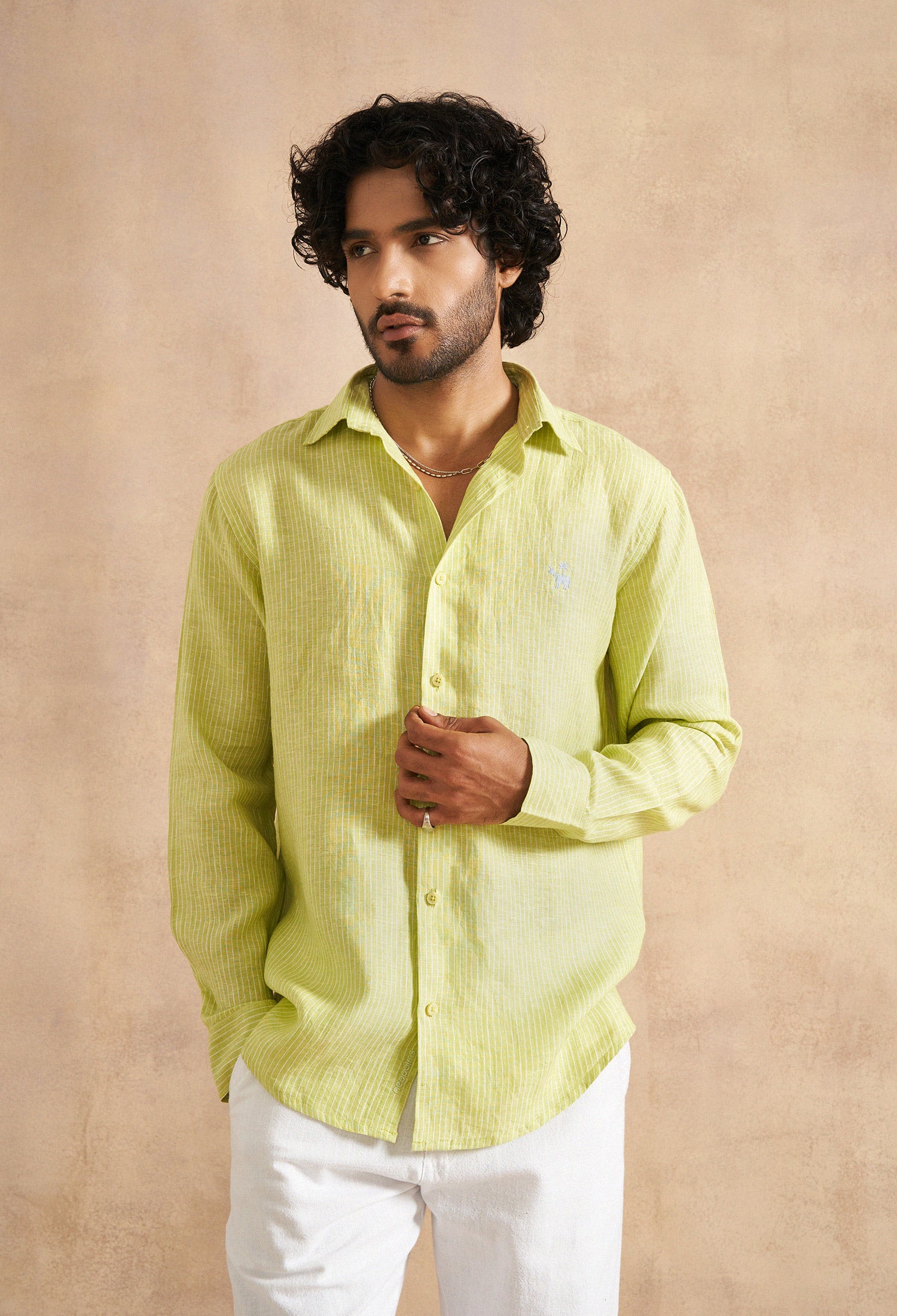 Wild Lime Linen Shirt