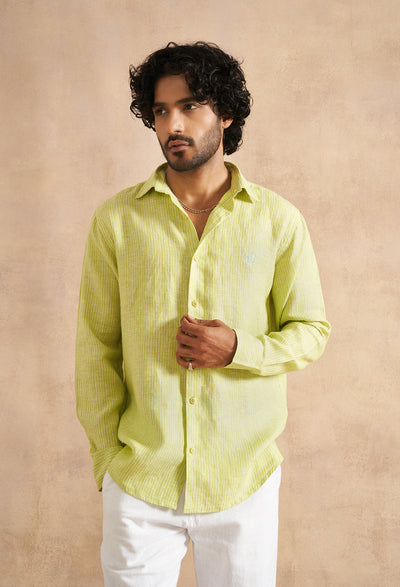 Wild Lime Linen Shirt