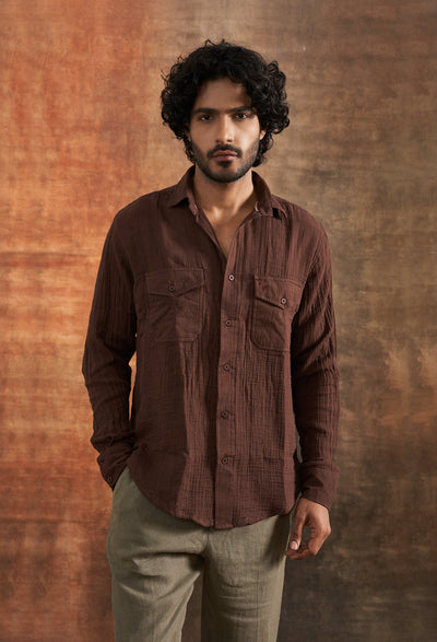 Mohenjo Terrain Cotton Gauze Shirt