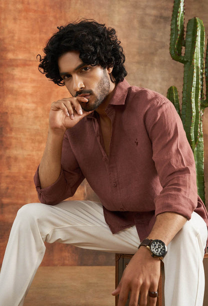 Sacred Fig Linen Shirt - neopalms