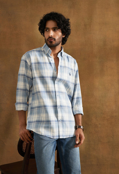 Zen Blue Cotton Shirt