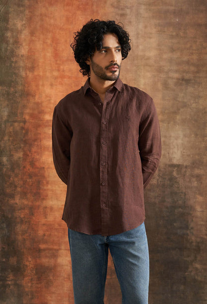 Jasper Stone Linen Shirt - neopalms