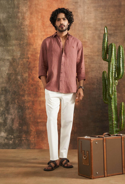 Sacred Fig Linen Shirt - neopalms