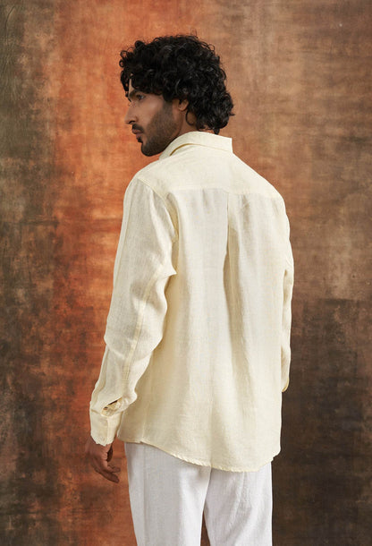 Ivory Relic Linen Shirt - neopalms