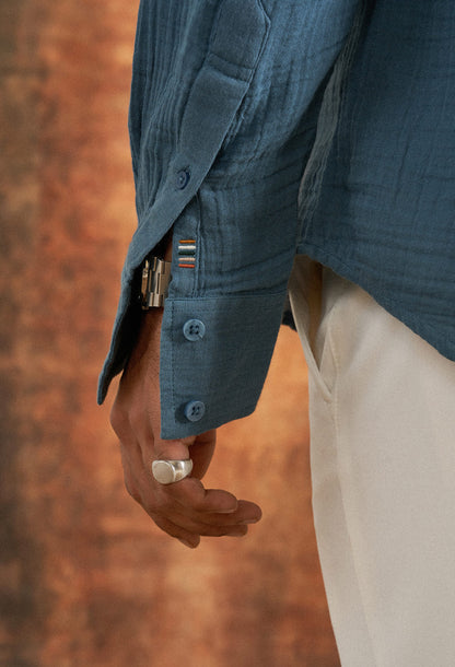 Indus Lapis Cotton Gauze Shirt