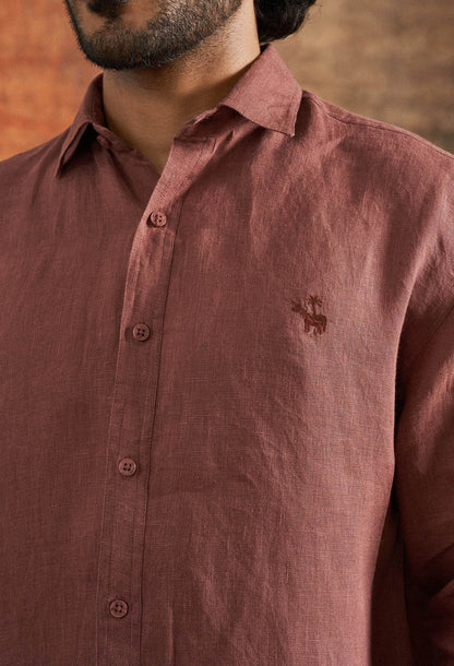 Sacred Fig Linen Shirt - neopalms