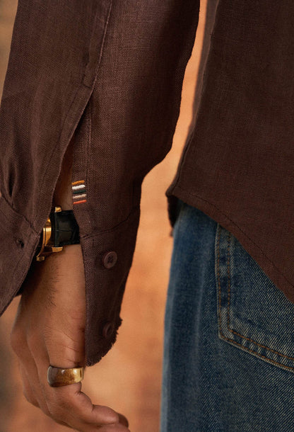 Jasper Stone Linen Shirt - neopalms