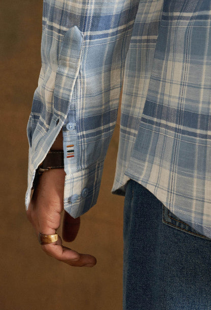 Zen Blue Cotton Shirt - neopalms
