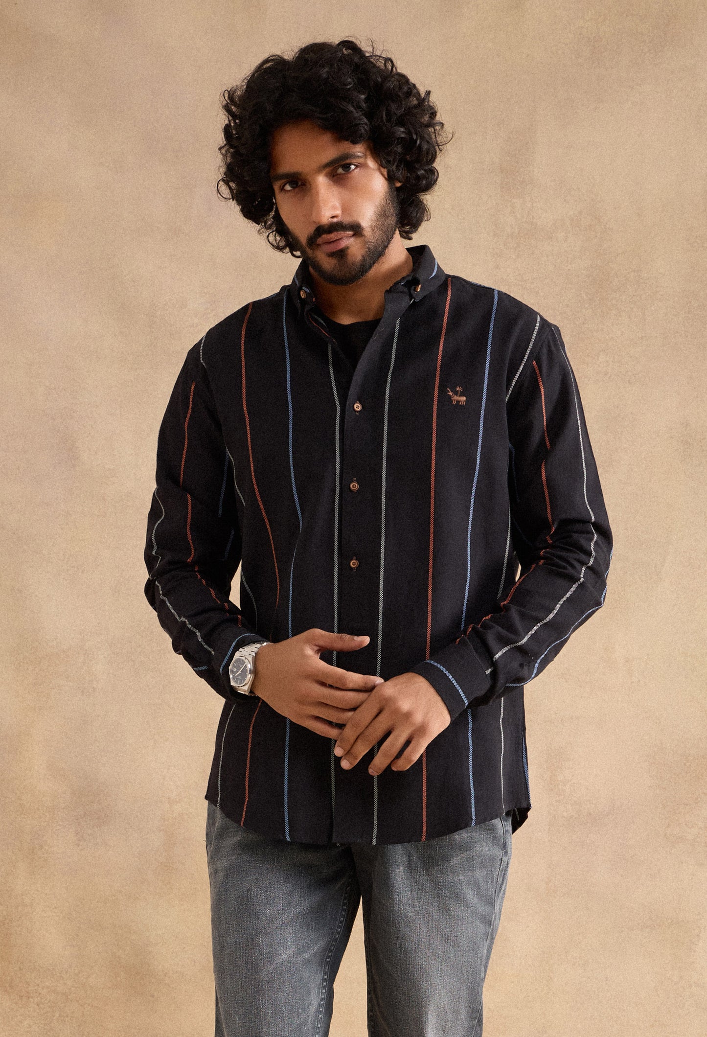 Luca 100% Cotton Shirt - Black