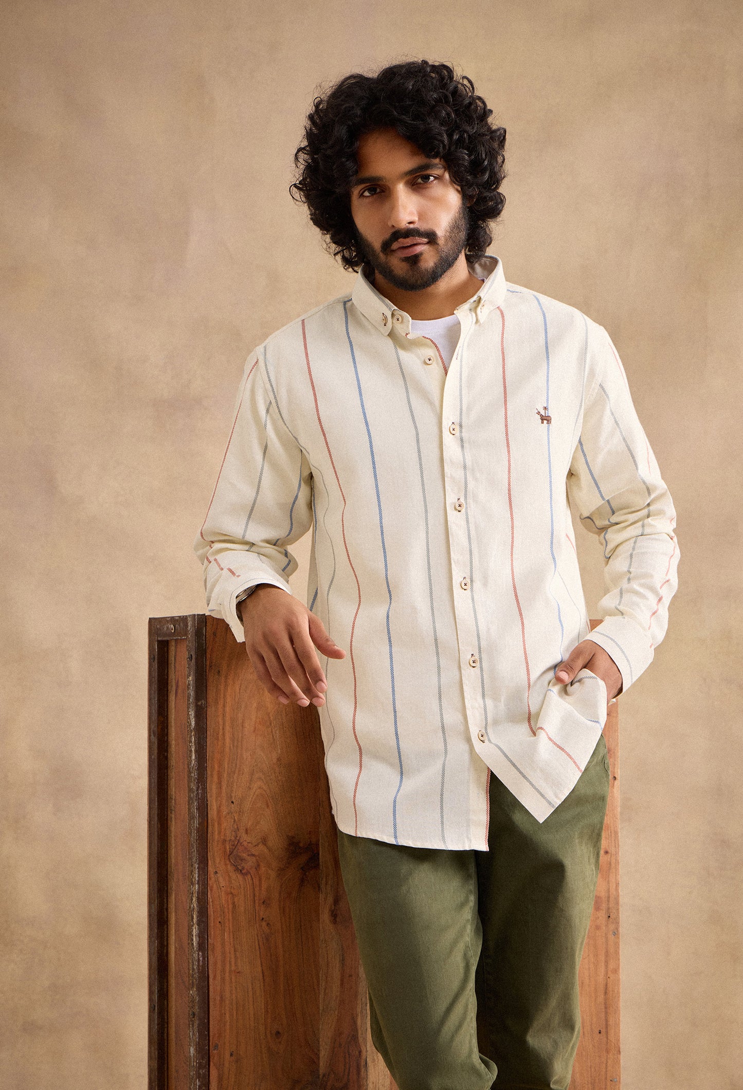 Luca 100% Cotton Shirt - Off-white