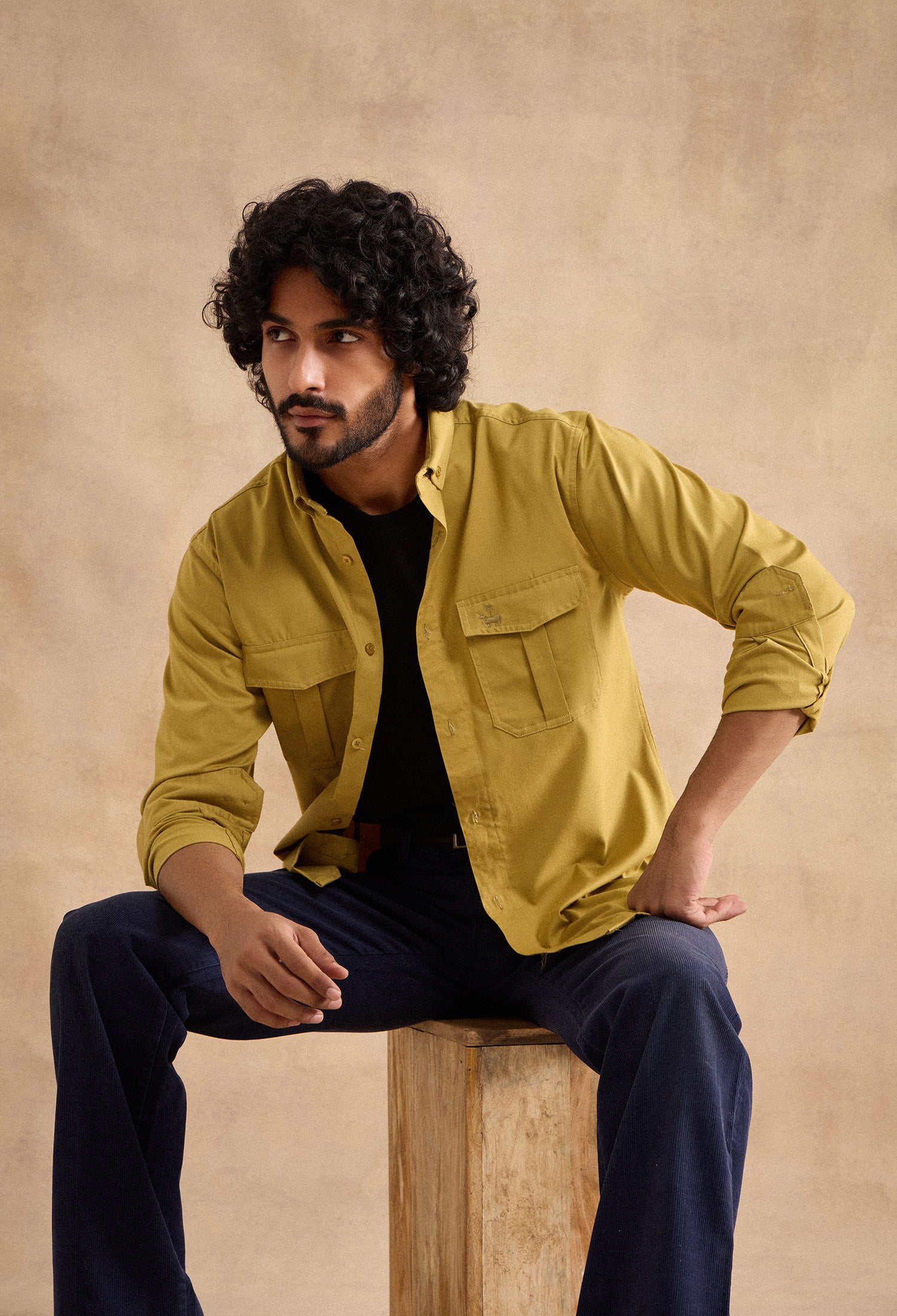 Charlie Shirt - Mustard Green