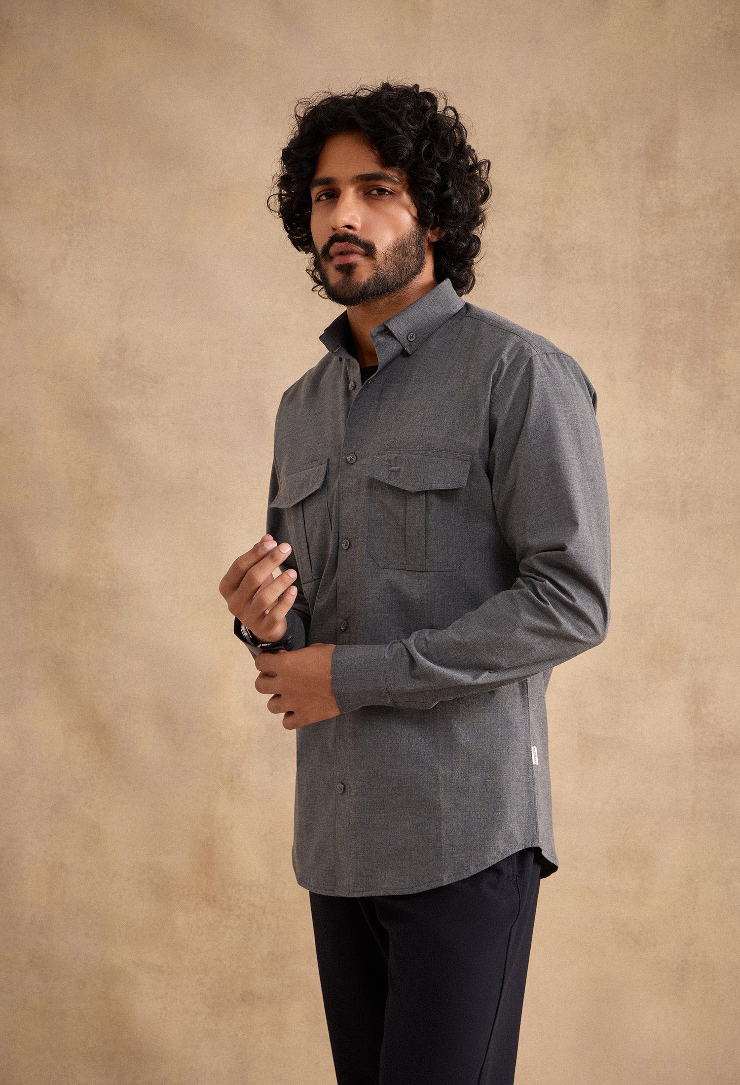 Charlie Shirt - Charcoal Grey