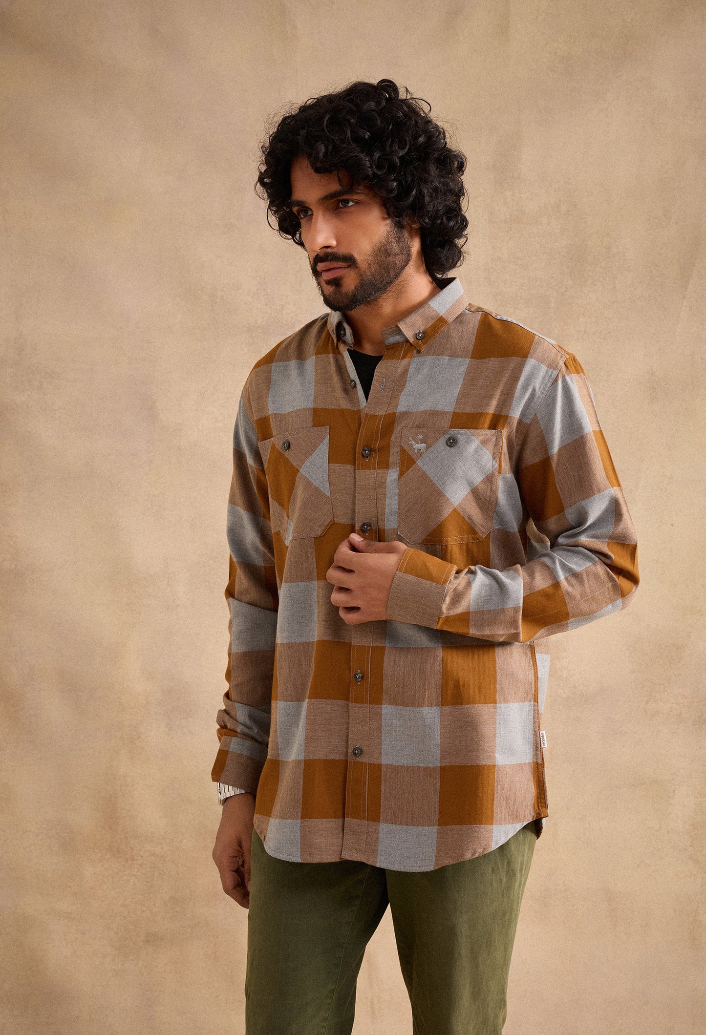 Moore Shirt - Brown and Grey