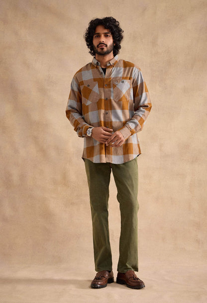 Moore Shirt - Brown and Grey - neopalms