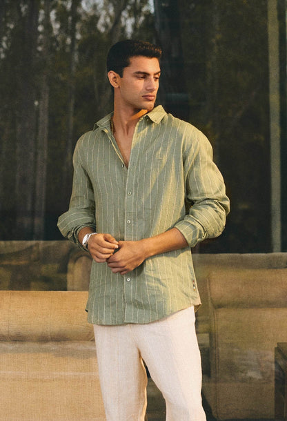 Sojourner 100% Linen Shirt - neopalms
