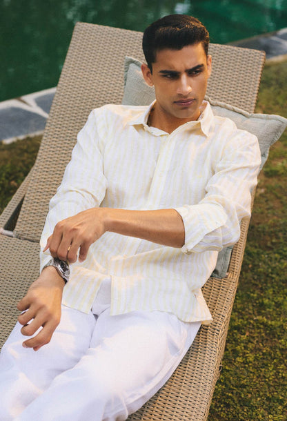 Crest 100% Linen Shirt - neopalms