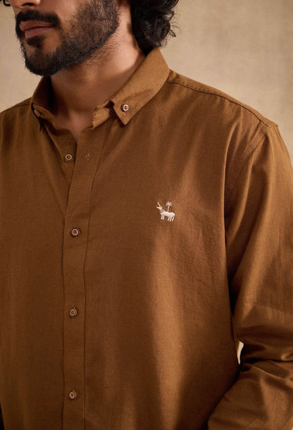 Alden Shirt - Brown - neopalms